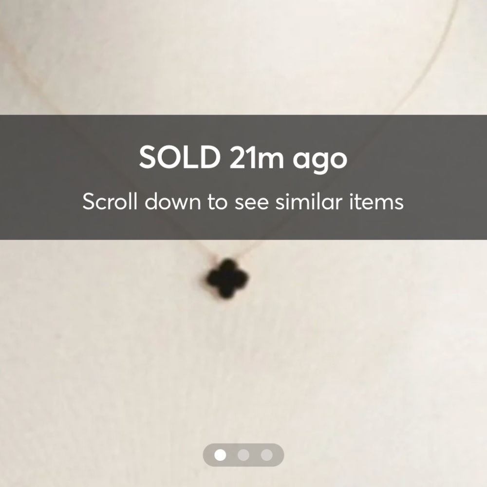 14kt Gold Black Onyx Clover Necklace